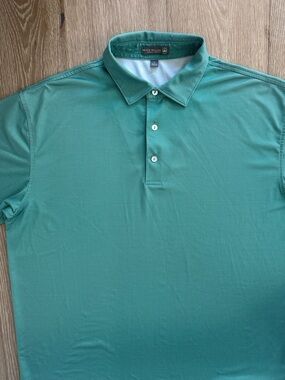 Peter Millar Teal Micro Dot Polo